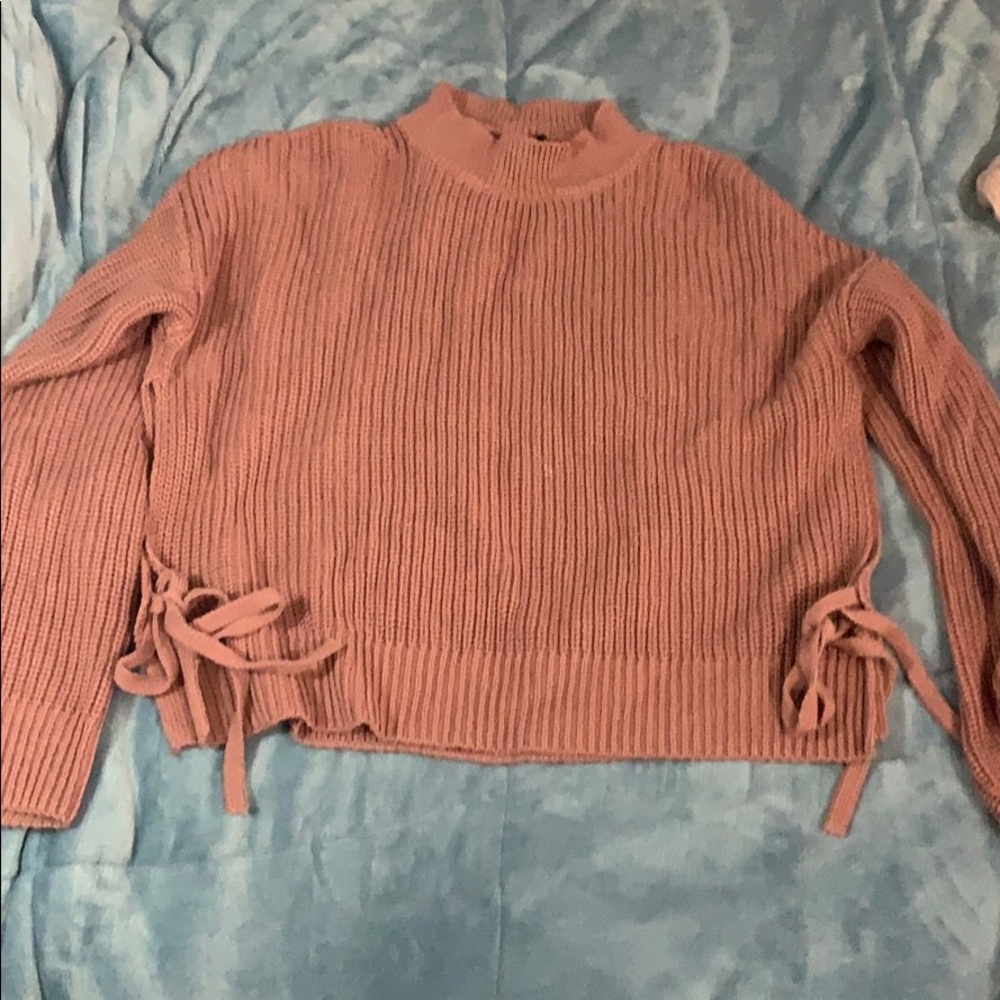 Pink crop sweater